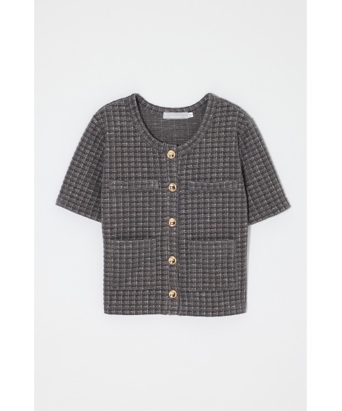 MOUSSY(マウジー)の「TWEEDY カーディガン(カーディガン/ボレロ・レディース・カーキ/オフホワイト/グレー・FREE)」の10枚目の写真