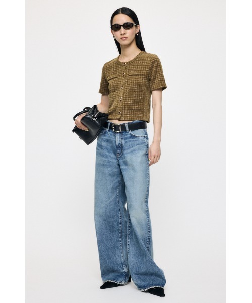 MOUSSY(マウジー)の「TWEEDY カーディガン(カーディガン/ボレロ・レディース・カーキ/オフホワイト/グレー・FREE)」の12枚目の写真