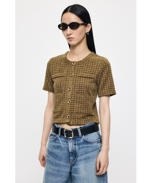 MOUSSY(マウジー)の「TWEEDY カーディガン(カーディガン/ボレロ・レディース・カーキ/オフホワイト/グレー・FREE)」の15枚目の写真