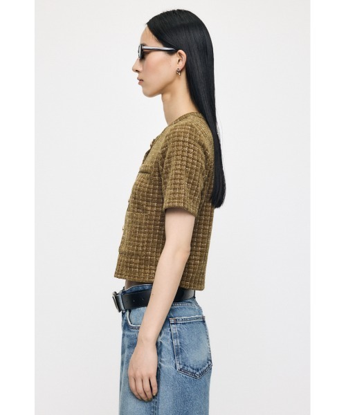 MOUSSY(マウジー)の「TWEEDY カーディガン(カーディガン/ボレロ・レディース・カーキ/オフホワイト/グレー・FREE)」の17枚目の写真