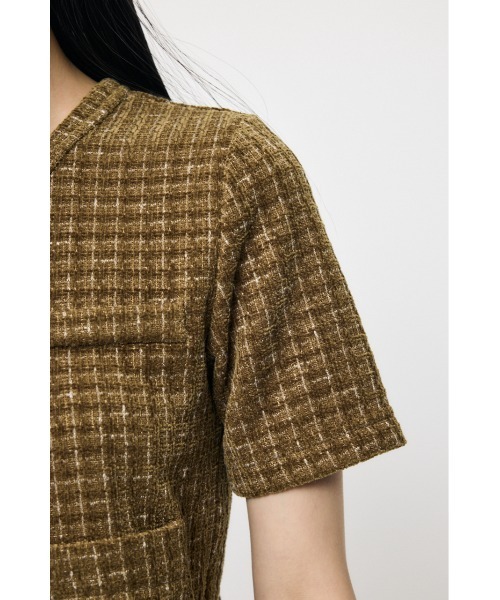 MOUSSY(マウジー)の「TWEEDY カーディガン(カーディガン/ボレロ・レディース・カーキ/オフホワイト/グレー・FREE)」の20枚目の写真