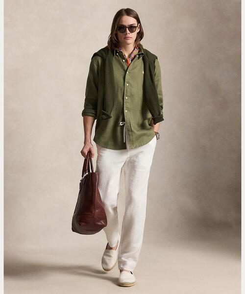 POLO RALPH LAUREN（ポロ ラルフ ローレン）の「クラシック フィット リネン シャツ（シャツ/ブラウス・メンズ・グリーン・S/M/L/XS/XXL）」の8枚目の写真