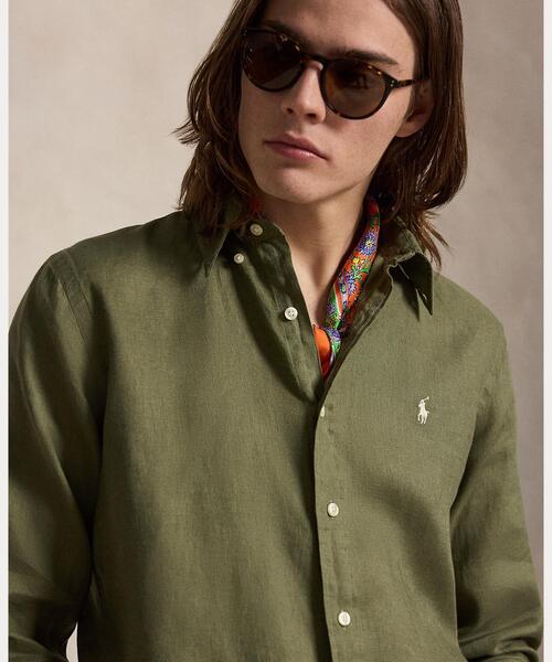POLO RALPH LAUREN（ポロ ラルフ ローレン）の「クラシック フィット リネン シャツ（シャツ/ブラウス・メンズ・グリーン・S/M/L/XS/XXL）」の5枚目の写真