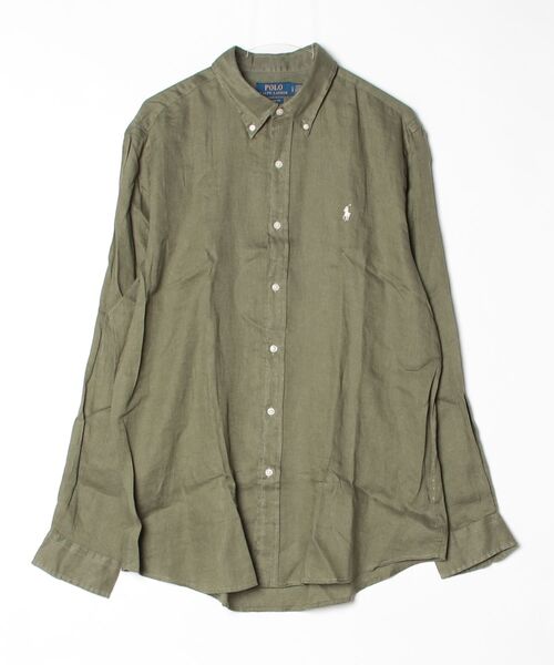 POLO RALPH LAUREN（ポロ ラルフ ローレン）の「クラシック フィット リネン シャツ（シャツ/ブラウス・メンズ・グリーン・S/M/L/XS/XXL）」の3枚目の写真