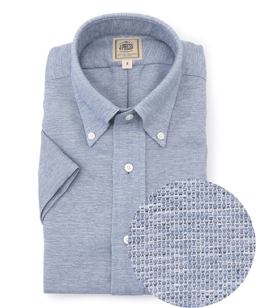 J.PRESS(ジェイプレス)の「【WEB限定】【吸水速乾 / 高通気性 / ストレッチ / 防シワ】ブリーザブルレノクロス 半袖シャツ / B.D.(シャツ/ブラウス・メンズ・ダルブルー系・X-LARGE/LARGE/MEDIUM/SMALL)」の1枚目の写真