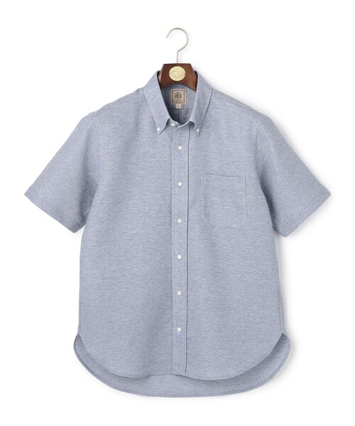 J.PRESS(ジェイプレス)の「【WEB限定】【吸水速乾 / 高通気性 / ストレッチ / 防シワ】ブリーザブルレノクロス 半袖シャツ / B.D.(シャツ/ブラウス・メンズ・ダルブルー系・X-LARGE/LARGE/MEDIUM/SMALL)」の2枚目の写真