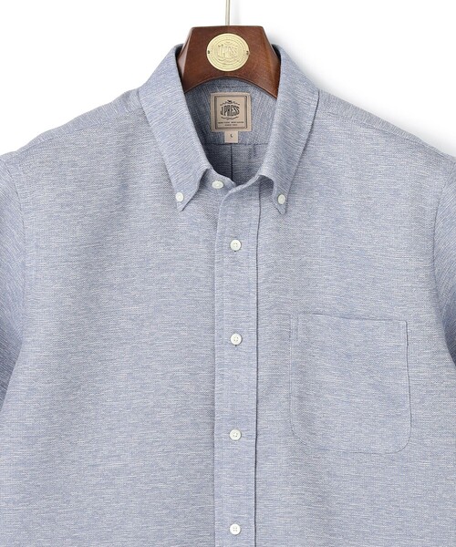 J.PRESS(ジェイプレス)の「【WEB限定】【吸水速乾 / 高通気性 / ストレッチ / 防シワ】ブリーザブルレノクロス 半袖シャツ / B.D.(シャツ/ブラウス・メンズ・ダルブルー系・X-LARGE/LARGE/MEDIUM/SMALL)」の4枚目の写真
