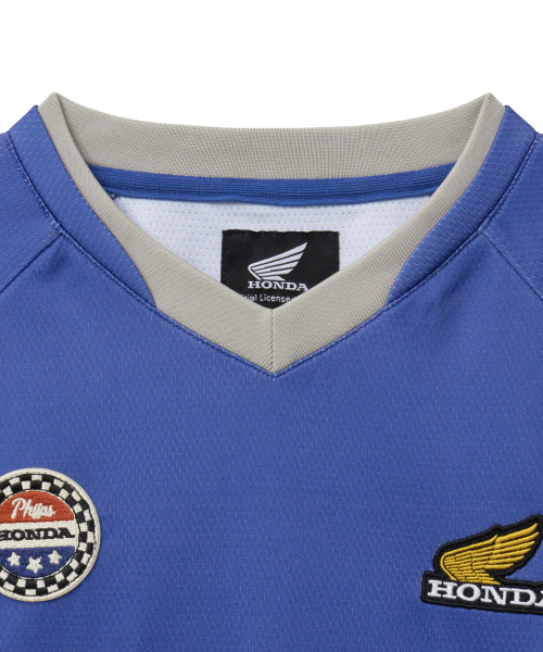 PHYPS MOTORCYCLE(フィップスモーターサイクル)の「Mesh Series Logo Long Sleeve Blue(Tシャツ/カットソー・レディース・その他・MEDIUM/LARGE/X-LARGE/SMALL)」の3枚目の写真