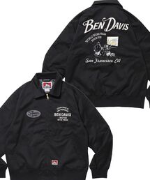 BEN DAVIS/WHITE LABEL | 【BEN DAVIS(ベンデイビス)】THEATER EMB BM JACKET / ワーク ジャケット ジップ 刺繍 ポケット ワンポイント(ブルゾン)