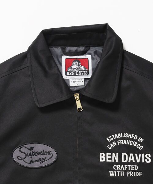 BEN DAVIS/WHITE LABEL(ベンデイビス ホワイトラベル)の「【BEN DAVIS(ベンデイビス)】THEATER EMB BM JACKET / ワーク ジャケット ジップ 刺繍 ポケット ワンポイント(ブルゾン・メンズ・カーキ/ブラック/ネイビー・LARGE/MEDIUM/X-LARGE)」の5枚目の写真