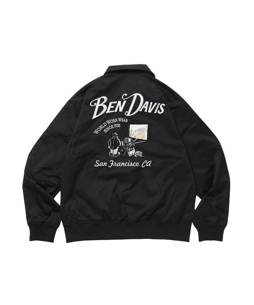 BEN DAVIS/WHITE LABEL(ベンデイビス ホワイトラベル)の「【BEN DAVIS(ベンデイビス)】THEATER EMB BM JACKET / ワーク ジャケット ジップ 刺繍 ポケット ワンポイント(ブルゾン・メンズ・カーキ/ブラック/ネイビー・LARGE/MEDIUM/X-LARGE)」の6枚目の写真
