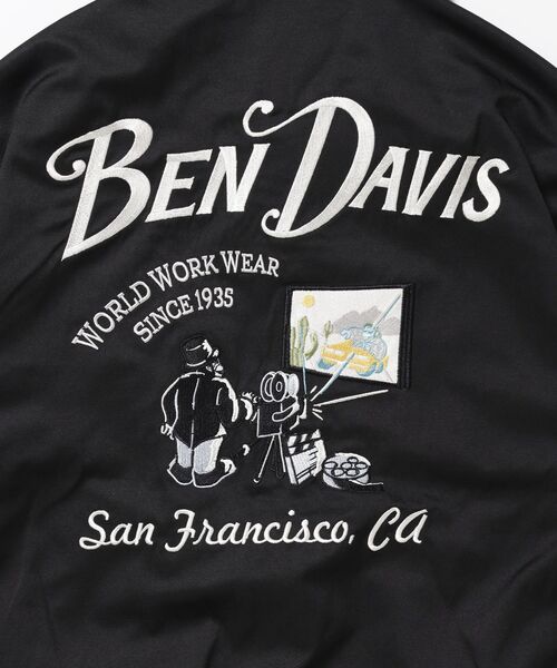 BEN DAVIS/WHITE LABEL(ベンデイビス ホワイトラベル)の「【BEN DAVIS(ベンデイビス)】THEATER EMB BM JACKET / ワーク ジャケット ジップ 刺繍 ポケット ワンポイント(ブルゾン・メンズ・カーキ/ブラック/ネイビー・LARGE/MEDIUM/X-LARGE)」の7枚目の写真