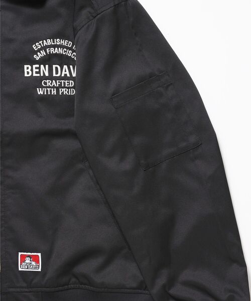 BEN DAVIS/WHITE LABEL(ベンデイビス ホワイトラベル)の「【BEN DAVIS(ベンデイビス)】THEATER EMB BM JACKET / ワーク ジャケット ジップ 刺繍 ポケット ワンポイント(ブルゾン・メンズ・カーキ/ブラック/ネイビー・LARGE/MEDIUM/X-LARGE)」の10枚目の写真