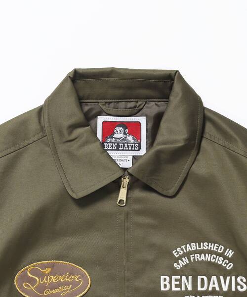 BEN DAVIS/WHITE LABEL(ベンデイビス ホワイトラベル)の「【BEN DAVIS(ベンデイビス)】THEATER EMB BM JACKET / ワーク ジャケット ジップ 刺繍 ポケット ワンポイント(ブルゾン・メンズ・カーキ/ブラック/ネイビー・LARGE/MEDIUM/X-LARGE)」の15枚目の写真