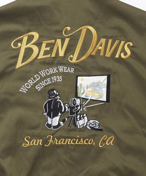BEN DAVIS/WHITE LABEL(ベンデイビス ホワイトラベル)の「【BEN DAVIS(ベンデイビス)】THEATER EMB BM JACKET / ワーク ジャケット ジップ 刺繍 ポケット ワンポイント(ブルゾン・メンズ・カーキ/ブラック/ネイビー・LARGE/MEDIUM/X-LARGE)」の17枚目の写真