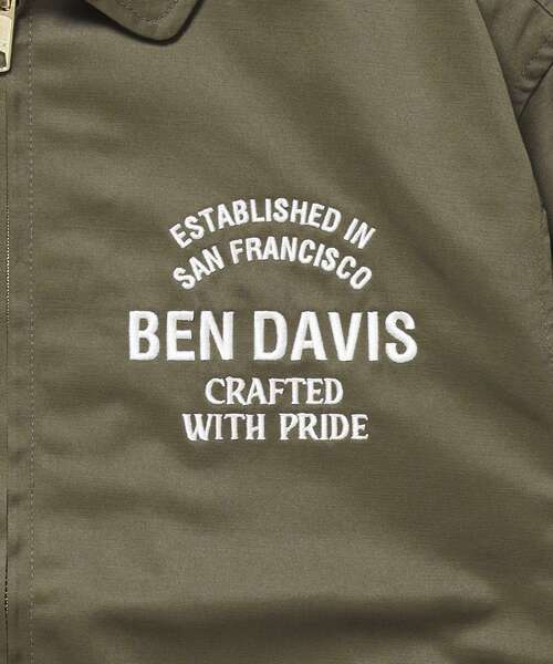 BEN DAVIS/WHITE LABEL(ベンデイビス ホワイトラベル)の「【BEN DAVIS(ベンデイビス)】THEATER EMB BM JACKET / ワーク ジャケット ジップ 刺繍 ポケット ワンポイント(ブルゾン・メンズ・カーキ/ブラック/ネイビー・LARGE/MEDIUM/X-LARGE)」の19枚目の写真