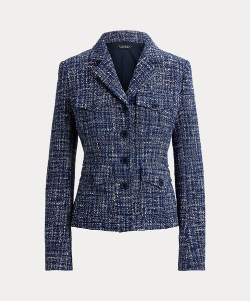 LAUREN RALPH LAUREN（ローレン ラルフ ローレン）の「コットンブレンド ブークレ ブレザー（テーラードジャケット・レディース・ブルー・0/00/2/4/6）」の9枚目の写真