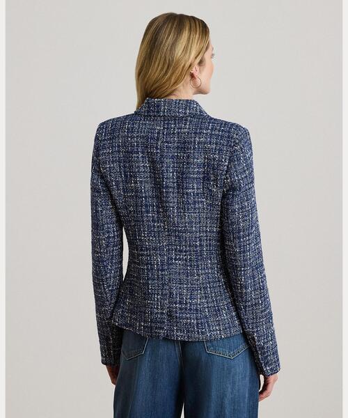 LAUREN RALPH LAUREN（ローレン ラルフ ローレン）の「コットンブレンド ブークレ ブレザー（テーラードジャケット・レディース・ブルー・0/00/2/4/6）」の7枚目の写真