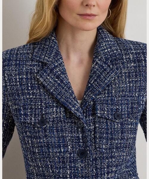 LAUREN RALPH LAUREN（ローレン ラルフ ローレン）の「コットンブレンド ブークレ ブレザー（テーラードジャケット・レディース・ブルー・0/00/2/4/6）」の6枚目の写真