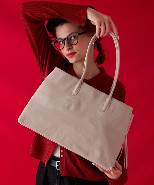 BONLECILL Marche（ボンルシールマルシェ）の「【BONLECILL Marche】《大容量》BIGボストンバッグ（ボストンバッグ・レディース・ブラウン/アイボリー/ブラック・FREE）」の18枚目の写真