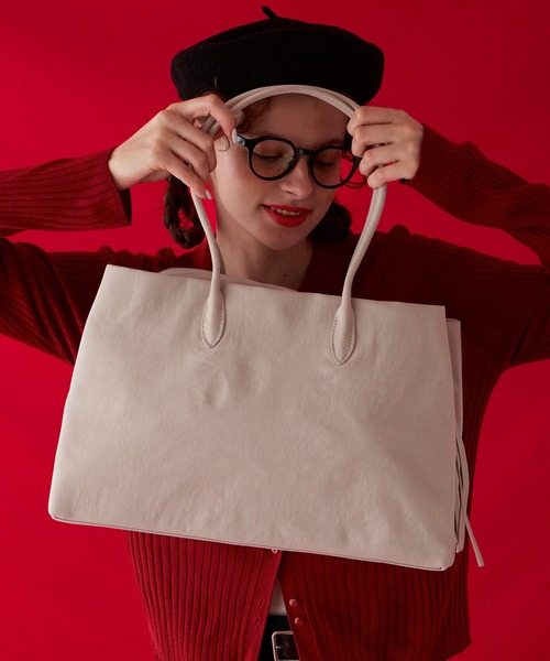 BONLECILL Marche（ボンルシールマルシェ）の「【BONLECILL Marche】《大容量》BIGボストンバッグ（ボストンバッグ・レディース・ブラウン/アイボリー/ブラック・FREE）」の21枚目の写真