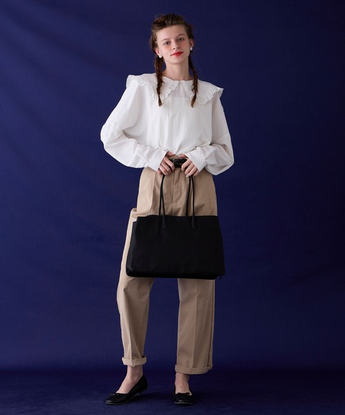 BONLECILL Marche（ボンルシールマルシェ）の「【BONLECILL Marche】《大容量》BIGボストンバッグ（ボストンバッグ・レディース・ブラウン/アイボリー/ブラック・FREE）」の5枚目の写真