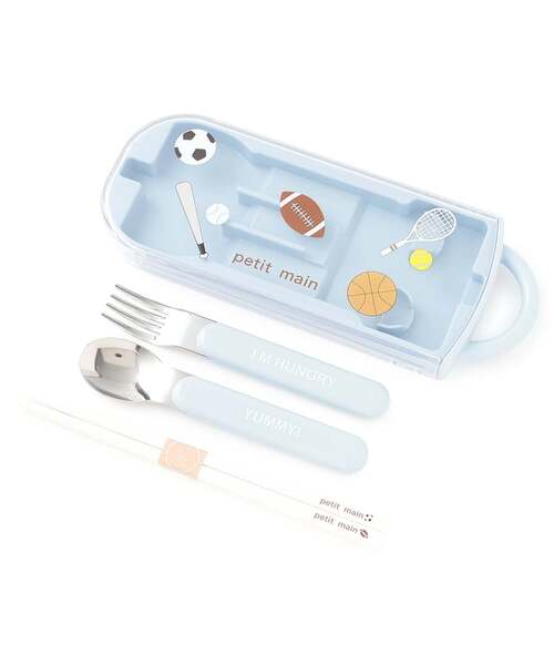 petit main（プティマイン）の「カトラリーセット（その他小物・キッズ・ラベンダー/ブルー・F）」の2枚目の写真