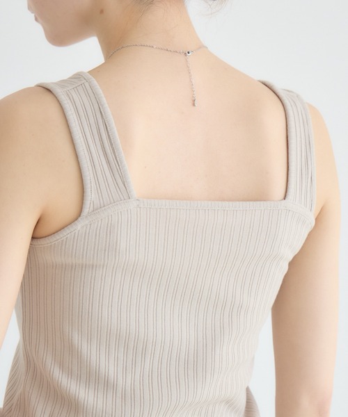 KATHARINE ROSS（キャサリンロス）の「【KATHARINE ROSS】スクエア / Uネック 2WAYリブタンクトップ（タンクトップ・レディース・ブラック/オフホワイト/ベージュ・FREE）」の16枚目の写真