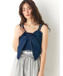 CALNAMUR（カルナムール）の「ユーズドライクデニムリボンビスチェ（キャミソール）」