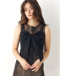 CALNAMUR（カルナムール）の「ユーズドライクデニムリボンビスチェ（キャミソール）」