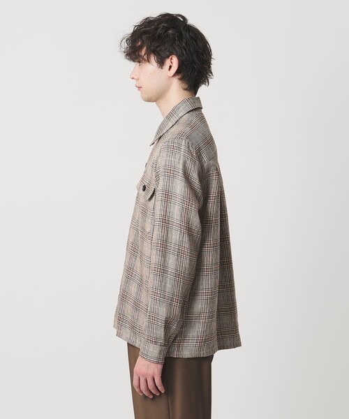 GUY ROVER（ギローバー）の「＜GUY ROVER＞チェック オーバーシャツ（シャツ/ブラウス・メンズ・ダークブラウン・S/M/L）」の4枚目の写真