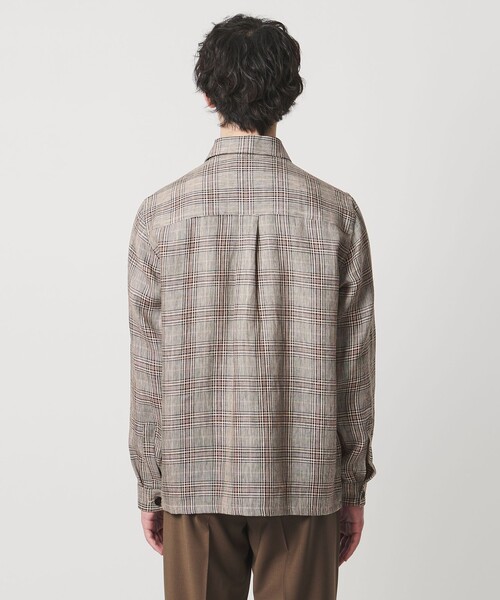 GUY ROVER（ギローバー）の「＜GUY ROVER＞チェック オーバーシャツ（シャツ/ブラウス・メンズ・ダークブラウン・S/M/L）」の5枚目の写真