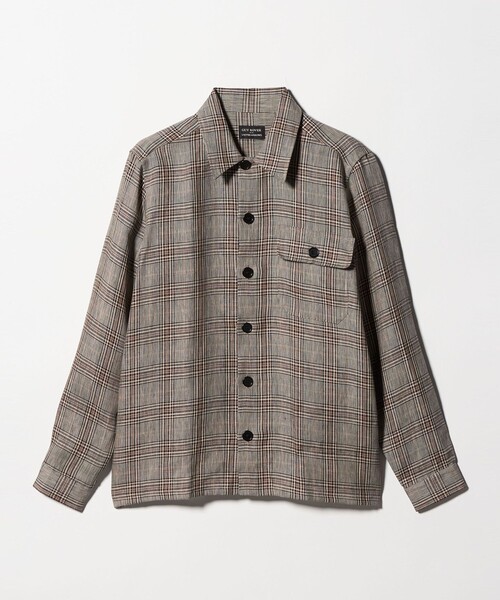 GUY ROVER（ギローバー）の「＜GUY ROVER＞チェック オーバーシャツ（シャツ/ブラウス・メンズ・ダークブラウン・S/M/L）」の6枚目の写真