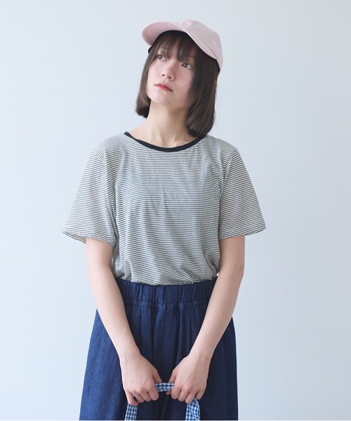 △60/-×60/- ボーダー 半袖Tシャツ（Tシャツ/カットソー）｜bulle de 