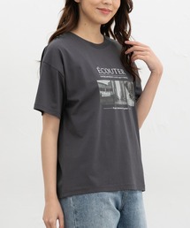 【ハニさら・接触冷感・ＵＶカット】フォトプリントＴシャツ