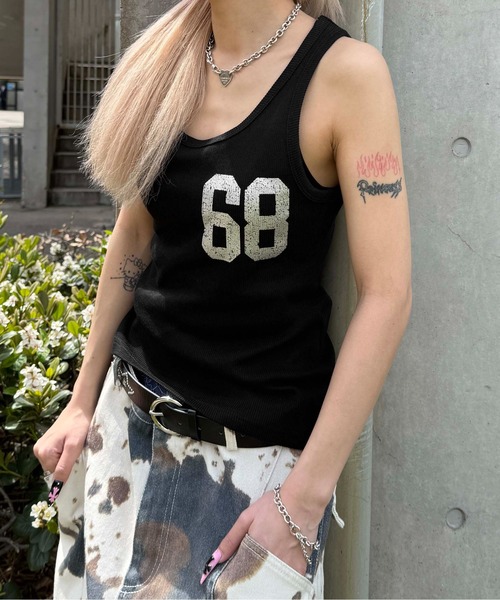 sedacle（セダクル）の「アソートデザインタンクトップ（タンクトップ・レディース・ブラック/オフホワイト/ブラック系その他/ホワイト系その他・SMALL/MEDIUM/LARGE）」の8枚目の写真