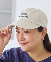 LAVEANGE（ラビアンジェ）の「メッセージロゴ刺繍キャップ（深め・つば広）（キャップ）」