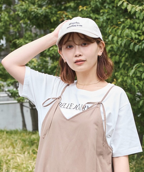 LAVEANGE(ラビアンジェ)の「メッセージロゴ刺繍キャップ(深め・つば広)(キャップ・レディース・ブラック/ベージュ・F)」の9枚目の写真