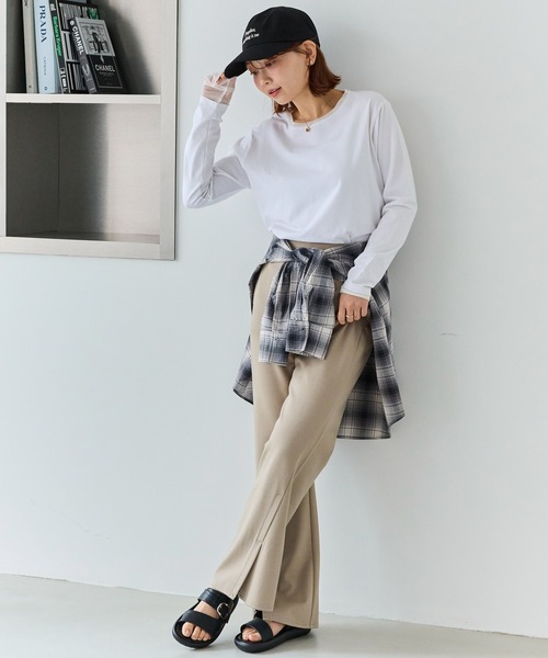 LAVEANGE(ラビアンジェ)の「メッセージロゴ刺繍キャップ(深め・つば広)(キャップ・レディース・ブラック/ベージュ・F)」の21枚目の写真