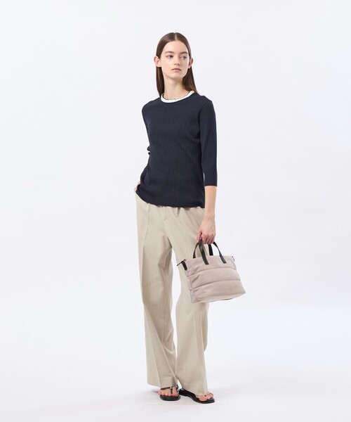 MACKINTOSH PHILOSOPHY(マッキントッシュ フィロソフィー)の「フリルカラーリブニット(Tシャツ/カットソー・レディース・ベージュ系その他4/ダークネイビー/グレー系その他2・38)」の9枚目の写真
