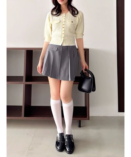 dazzlin(ダズリン)の「【POLO BCSコラボ】メタルボタンカーデニットトップス(ニット/セーター・レディース・オフホワイト/ネイビー/イエロー・FREE)」の11枚目の写真