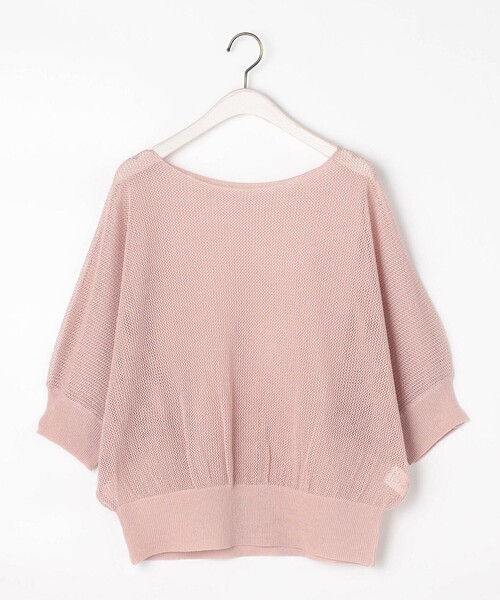 NICOLE white（ニコルホワイト）の「ラメ混メッシュ編みプルオーバー（ニット/セーター・レディース・オフホワイト/ライトグレー/ピンク・FREE）」の13枚目の写真