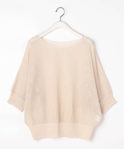 NICOLE white（ニコルホワイト）の「ラメ混メッシュ編みプルオーバー（ニット/セーター・レディース・オフホワイト/ライトグレー/ピンク・FREE）」の11枚目の写真