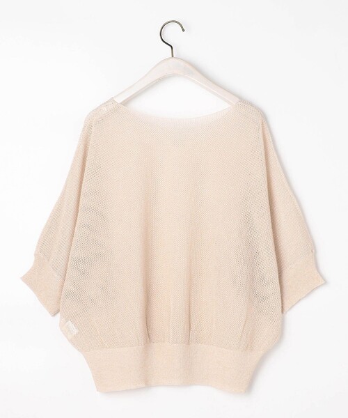 NICOLE white（ニコルホワイト）の「ラメ混メッシュ編みプルオーバー（ニット/セーター・レディース・オフホワイト/ライトグレー/ピンク・FREE）」の10枚目の写真