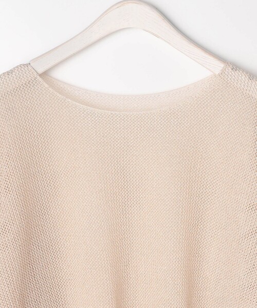 NICOLE white（ニコルホワイト）の「ラメ混メッシュ編みプルオーバー（ニット/セーター・レディース・オフホワイト/ライトグレー/ピンク・FREE）」の9枚目の写真