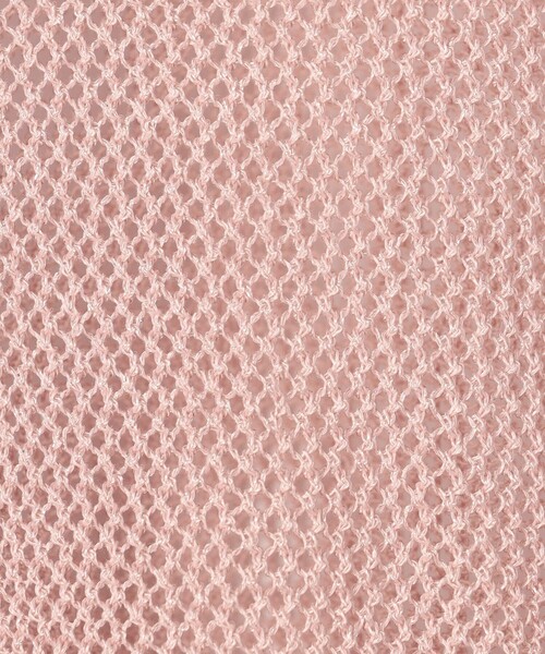 NICOLE white（ニコルホワイト）の「ラメ混メッシュ編みプルオーバー（ニット/セーター・レディース・オフホワイト/ライトグレー/ピンク・FREE）」の6枚目の写真