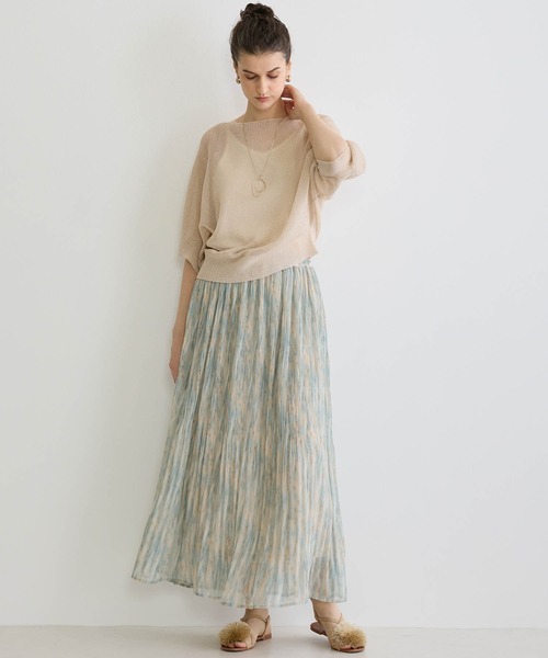 NICOLE white（ニコルホワイト）の「ラメ混メッシュ編みプルオーバー（ニット/セーター・レディース・オフホワイト/ライトグレー/ピンク・FREE）」の22枚目の写真