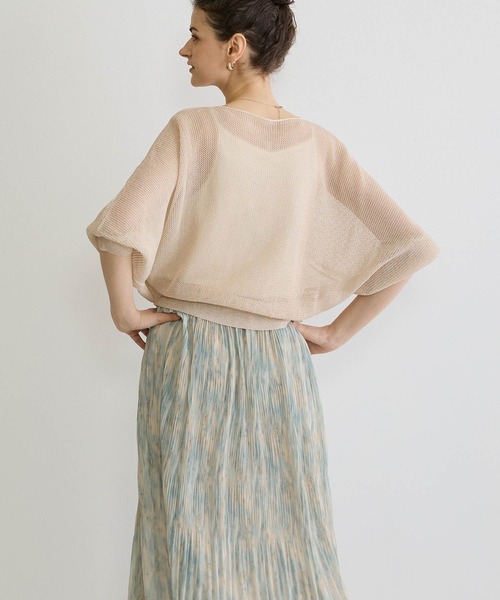 NICOLE white（ニコルホワイト）の「ラメ混メッシュ編みプルオーバー（ニット/セーター・レディース・オフホワイト/ライトグレー/ピンク・FREE）」の20枚目の写真