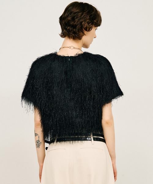 PRANK PROJECT(プランクプロジェクト)の「【2026Summer Pre-Order】フェザーショートトップ / Feather Short Top(Tシャツ/カットソー・レディース・ホワイト/ブラック・FREE)」の15枚目の写真