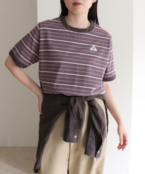 fredy emue(フレディエミュ)の「【GEVACO/ゲバコ】別注リンガー半袖Tシャツ(Tシャツ/カットソー・レディース・オレンジ系その他/グレー系その他/ホワイト系その他/ブルー系その他・38)」の4枚目の写真